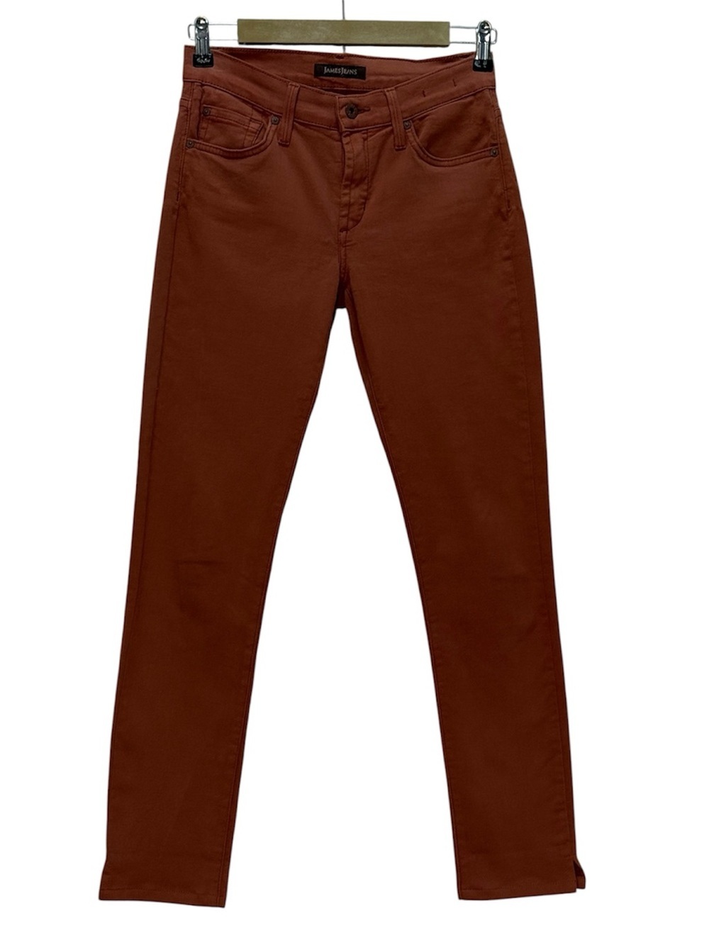 James Jeans Twiggy Skinny Jeans Size 26 Rust Terracotta Stretch Low Rise USA